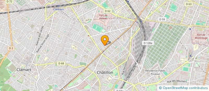 localisation de l'entreprise MONSIEUR JEAN-ROCH FABREGUETTES  CHATILLON