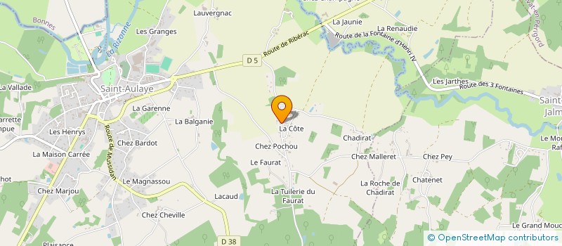 localisation de l'entreprise MONSIEUR JEAN-ROGER DELORD à SAINT AULAYE-PUYMANGOU