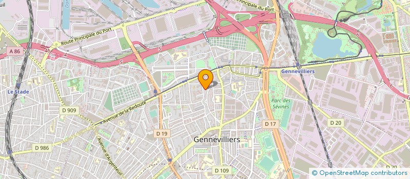 localisation de l'entreprise MONSIEUR JEAN ROLLAND à GENNEVILLIERS