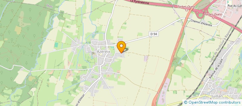 localisation de l'entreprise MONSIEUR JEAN-ROMAIN RIVIERE  AZEREIX