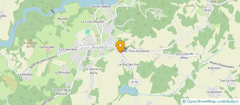 localisation de l'entreprise MONSIEUR JEAN-RONALD MATHIAS  BUJALEUF