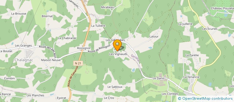 localisation de l'entreprise MONSIEUR JEAN ROQUECAVE  CHALAGNAC