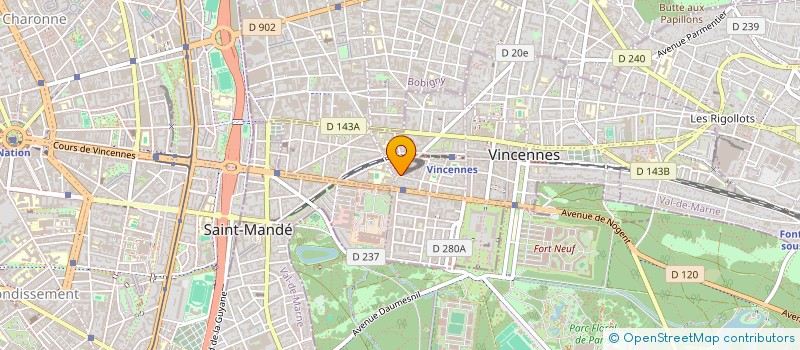 localisation de l'entreprise MONSIEUR JEAN ROQUIER à VINCENNES