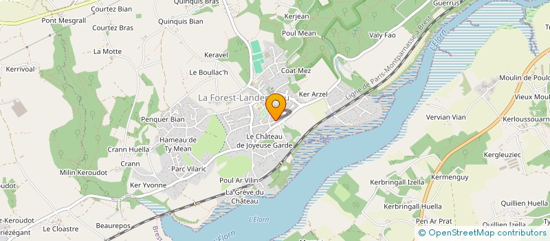 localisation de l'entreprise MONSIEUR JEAN ROUDAUT  LA FOREST-LANDERNEAU