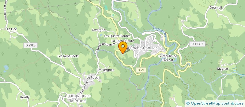 localisation de l'entreprise MONSIEUR JEAN ROUFFIAT à LA ROCHE CANILLAC