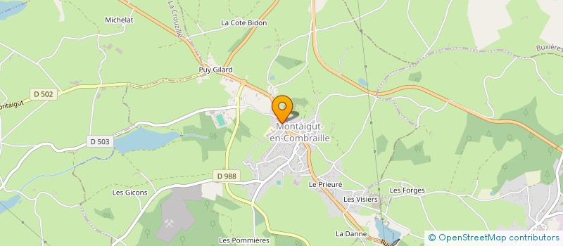 localisation de l'entreprise MONSIEUR JEAN ROUILLON  MONTAIGUT-EN-COMBRAILLE