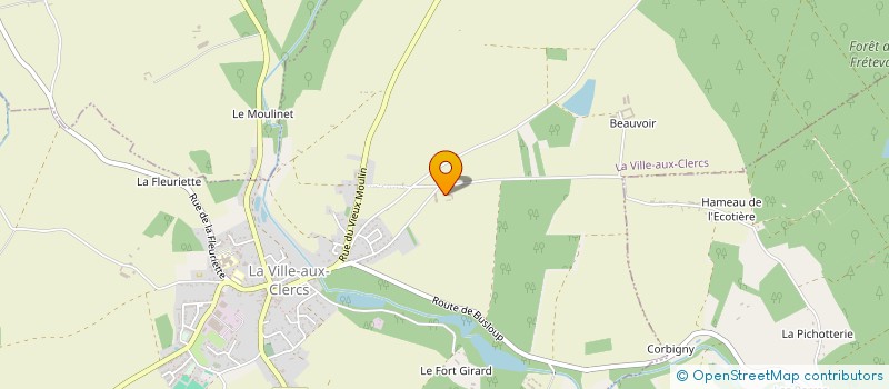 localisation de l'entreprise MONSIEUR JEAN ROULEAU  LA VILLE-AUX-CLERCS