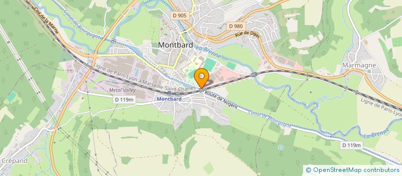 localisation de l'entreprise MONSIEUR JEAN ROYER  MONTBARD