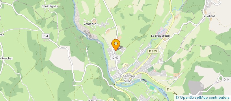 localisation de l'entreprise MONSIEUR JEAN ROZIERE  LE MALZIEU-VILLE