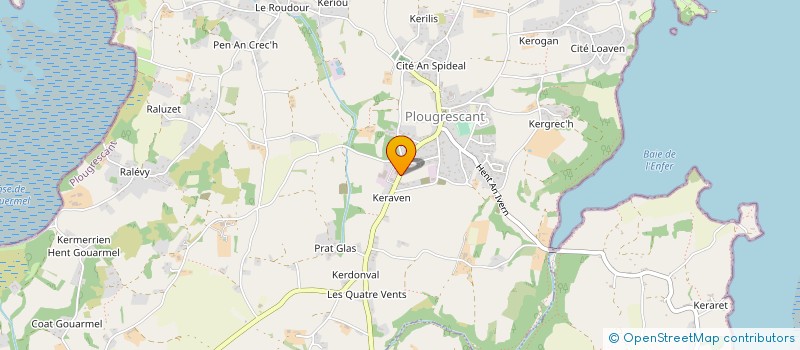 localisation de l'entreprise MONSIEUR JEAN RUZIC  PLOUGRESCANT