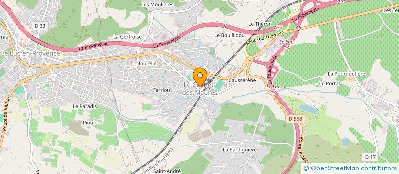 localisation de l'entreprise MONSIEUR JEAN SACCO  LE CANNET-DES-MAURES