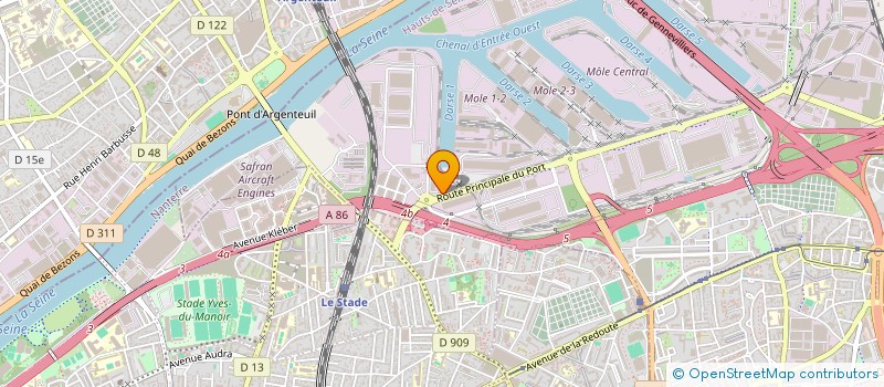 localisation de l'entreprise MONSIEUR JEAN SADRIN  GENNEVILLIERS