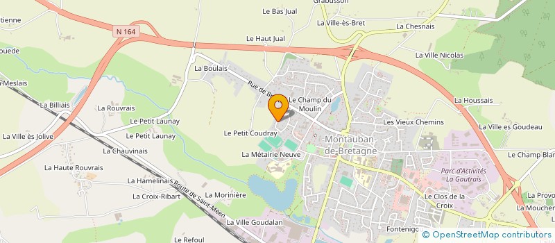 localisation de l'entreprise MONSIEUR JEAN SAILLARD à MONTAUBAN-DE-BRETAGNE