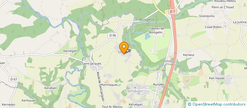 localisation de l'entreprise MONSIEUR JEAN SALAUN  TREMEVEN