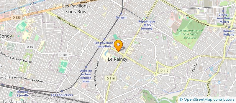 localisation de l'entreprise MONSIEUR JEAN-SAMUEL MASSENAT  LE RAINCY