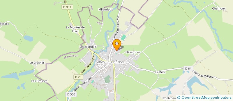 localisation de l'entreprise MONSIEUR JEAN SANDRIER à AINAY LE CHATEAU
