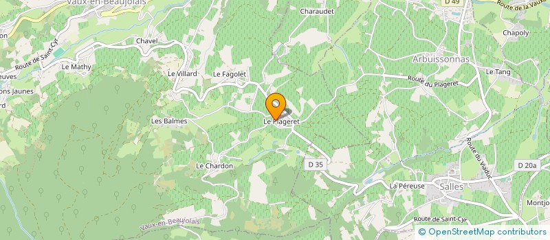 localisation de l'entreprise MONSIEUR JEAN SANLAVILLE  VAUX EN BEAUJOLAIS