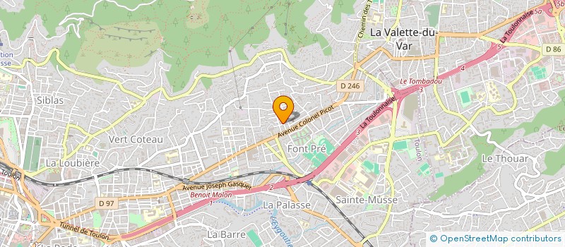 localisation de l'entreprise MONSIEUR JEAN SANTIAGO  TOULON