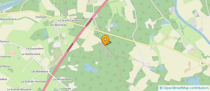 localisation de l'entreprise MONSIEUR JEAN SAUVAGE  PARCE-SUR-SARTHE