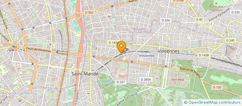 localisation de l'entreprise MONSIEUR JEAN SAUVAGEOT à VINCENNES