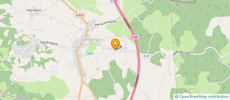 localisation de l'entreprise MONSIEUR JEAN SAVIGNAC à CRESSENSAC-SARRAZAC