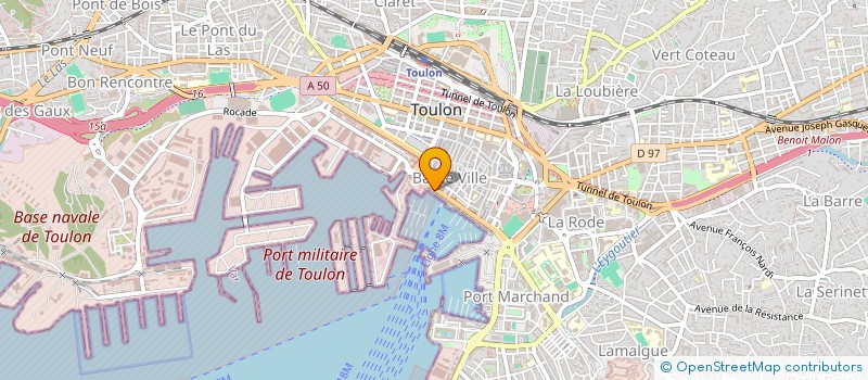 localisation de l'entreprise MONSIEUR JEAN SBRIGLIO  TOULON