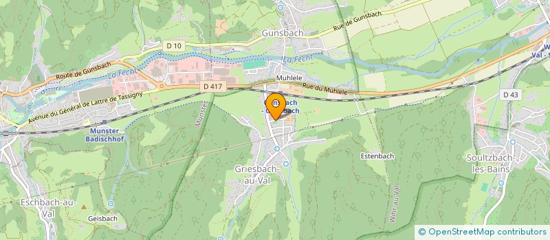 localisation de l'entreprise MONSIEUR JEAN SCHUBNEL  GRIESBACH-AU-VAL