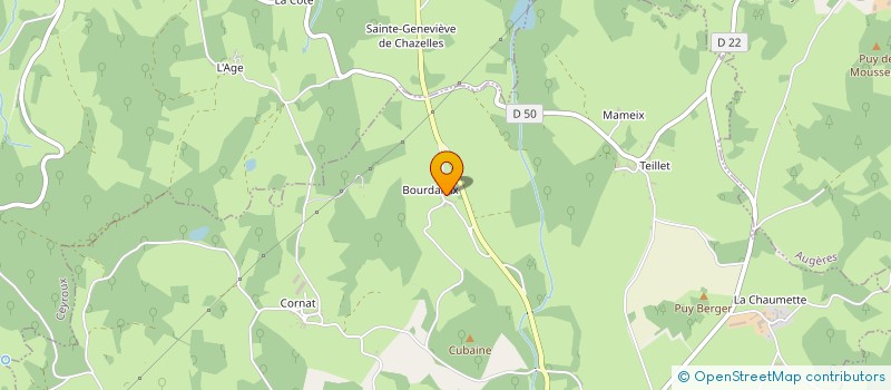 localisation de l'entreprise MONSIEUR JEAN SEBASTIEN CHAUMENY  AURIAT