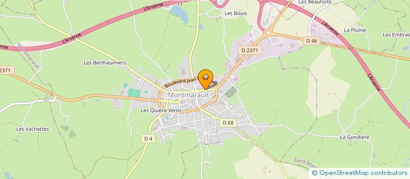 localisation de l'entreprise MONSIEUR JEAN-SEBASTIEN COURTIAL à MONTMARAULT
