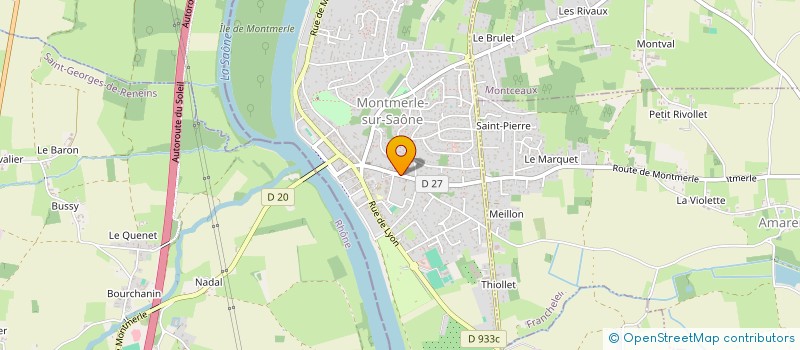 localisation de l'entreprise MONSIEUR JEAN-SEBASTIEN LAURENT  MONTMERLE-SUR-SAONE