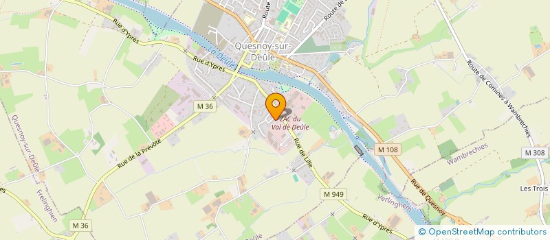 localisation de l'entreprise MONSIEUR JEAN SEBASTIEN MAUGEAIS à QUESNOY-SUR-DEULE