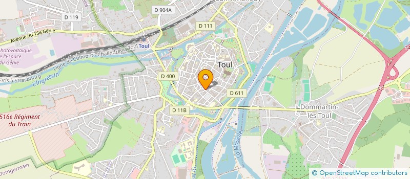localisation de l'entreprise MONSIEUR JEAN SEBASTIEN PRUDHON à TOUL