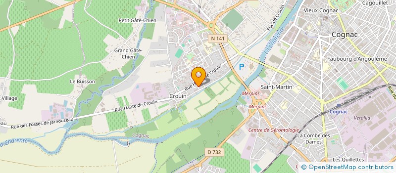 localisation de l'entreprise MONSIEUR JEAN SEBASTIEN PUYRAVAUD à COGNAC