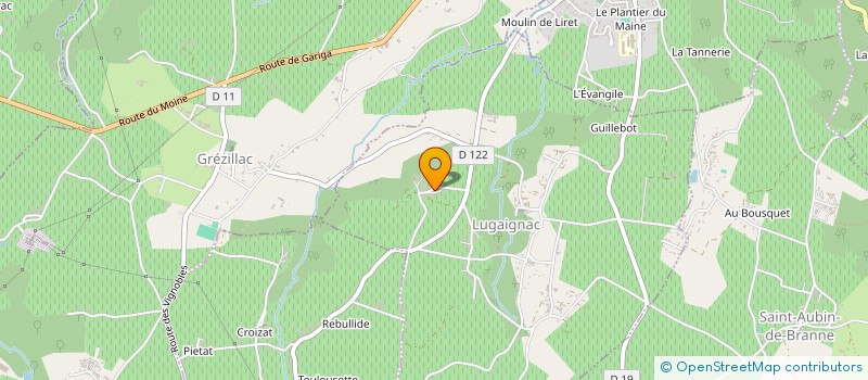localisation de l'entreprise MONSIEUR JEAN SEBASTIEN ROUSSARIE à LUGAIGNAC