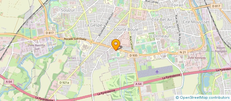 localisation de l'entreprise MONSIEUR JEAN-SEBASTIEN VAURS  TARBES