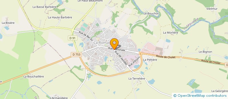 localisation de l'entreprise MONSIEUR JEAN SERGE MOREAU  LA ROMAGNE