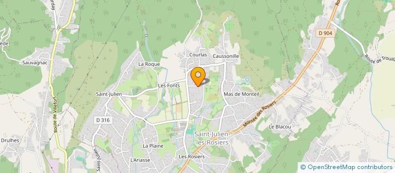 localisation de l'entreprise MONSIEUR JEAN SERVAES  SAINT-JULIEN-LES-ROSIERS