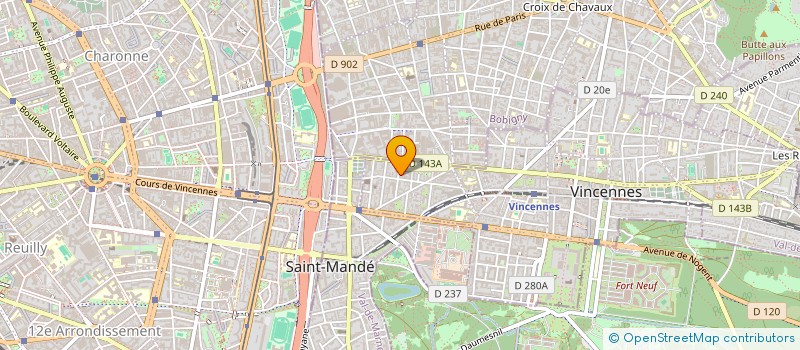 localisation de l'entreprise MONSIEUR JEAN SERVAIS à VINCENNES