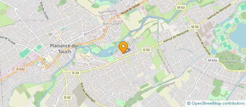 localisation de l'entreprise MONSIEUR JEAN SERVAT  PLAISANCE-DU-TOUCH