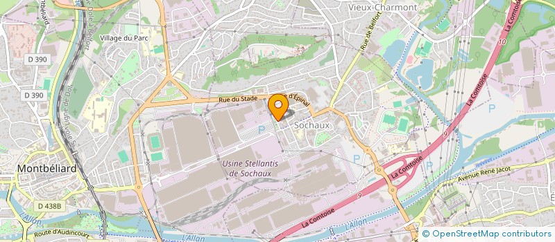 localisation de l'entreprise MONSIEUR JEAN SIMONIN à SOCHAUX