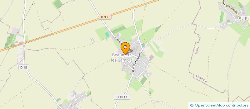 localisation de l'entreprise MONSIEUR JEAN SOTTIEZ à BEAUMETZ-LES-CAMBRAI