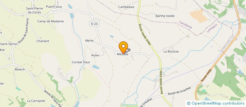 localisation de l'entreprise MONSIEUR JEAN SUDRE  LOMBERS