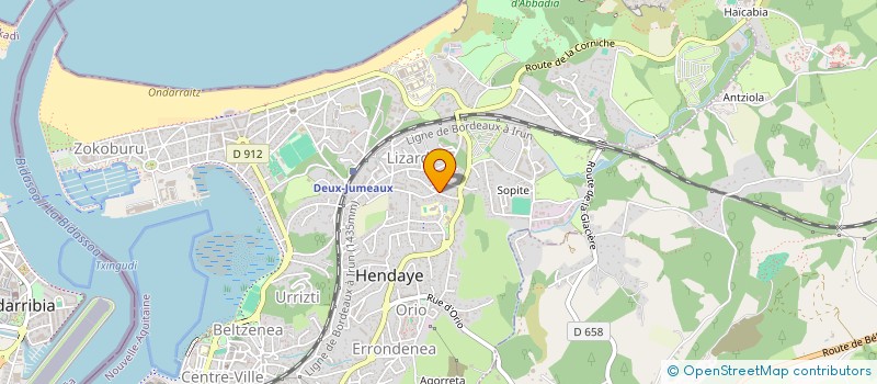 localisation de l'entreprise MONSIEUR JEAN-SYLVERE MION  HENDAYE