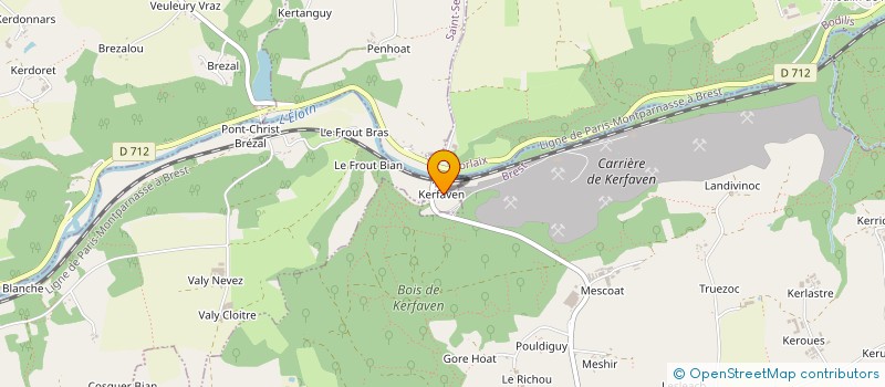 localisation de l'entreprise MONSIEUR JEAN TANGUY  LA ROCHE-MAURICE