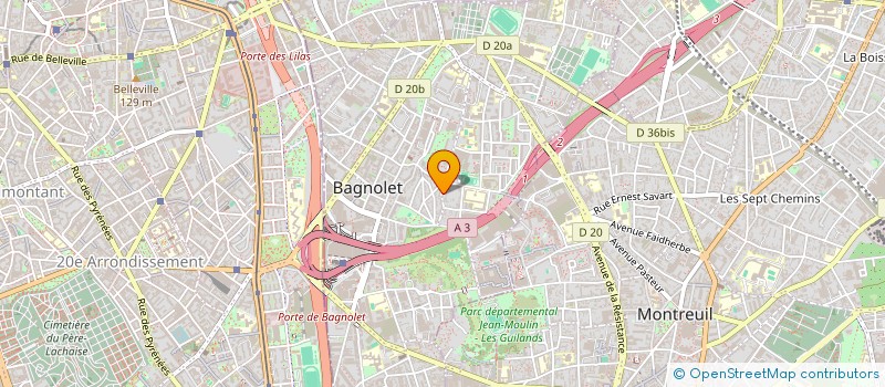 localisation de l'entreprise MONSIEUR JEAN TANGUY à BAGNOLET