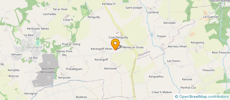 localisation de l'entreprise MONSIEUR JEAN TANGUY  PEUMERIT