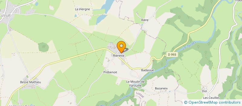 localisation de l'entreprise MONSIEUR JEAN TARNAUD  LUSSAT