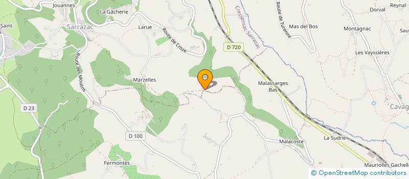 localisation de l'entreprise MONSIEUR JEAN TASSAIN  CRESSENSAC-SARRAZAC