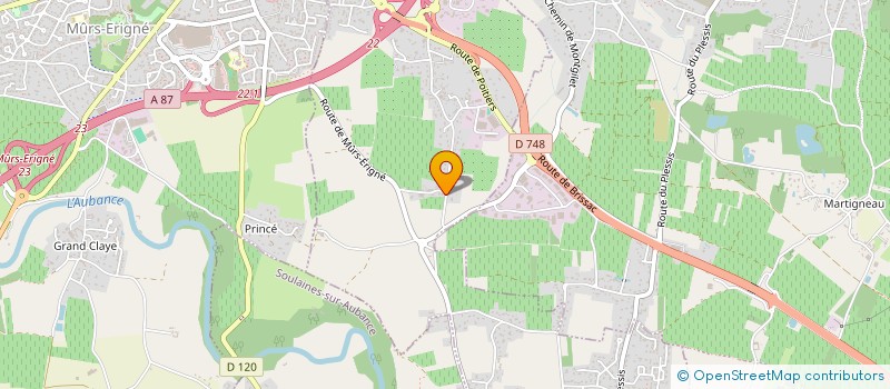 localisation de l'entreprise MONSIEUR JEAN TERRIEN  SAINT-MELAINE-SUR-AUBANCE