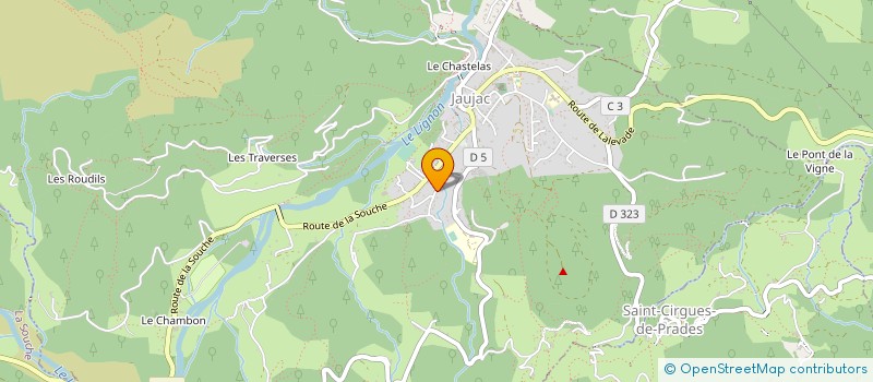 localisation de l'entreprise MONSIEUR JEAN TEYSSIER  JAUJAC